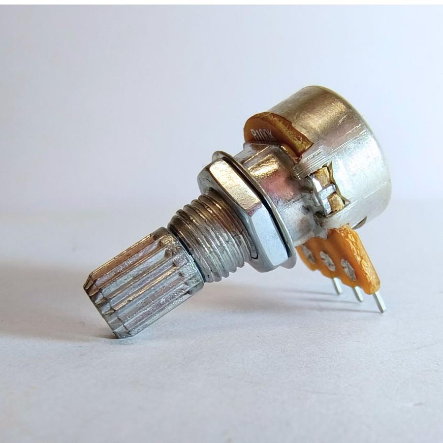 Potensio Mini 3 pin B100k Drat Mono Kaki 3 Lurus Potentio Meter 104