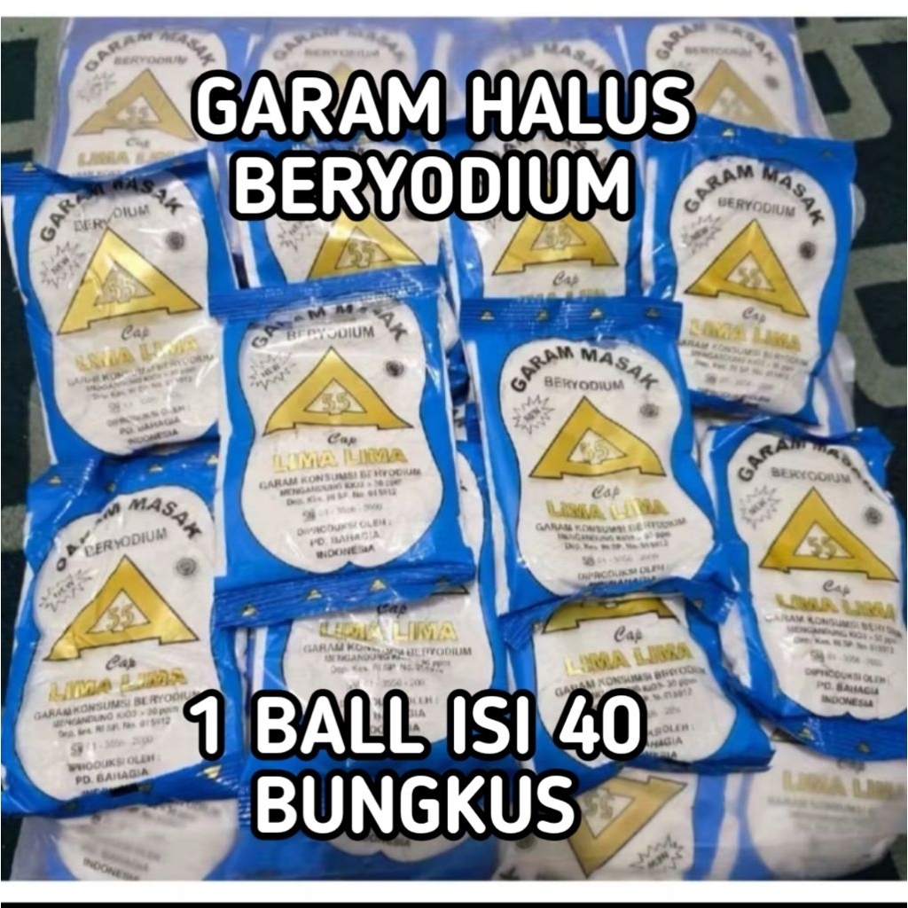 

Garam Dapur Halus Beryodium / Garam Halus 1 ball isi 40 bungkus
