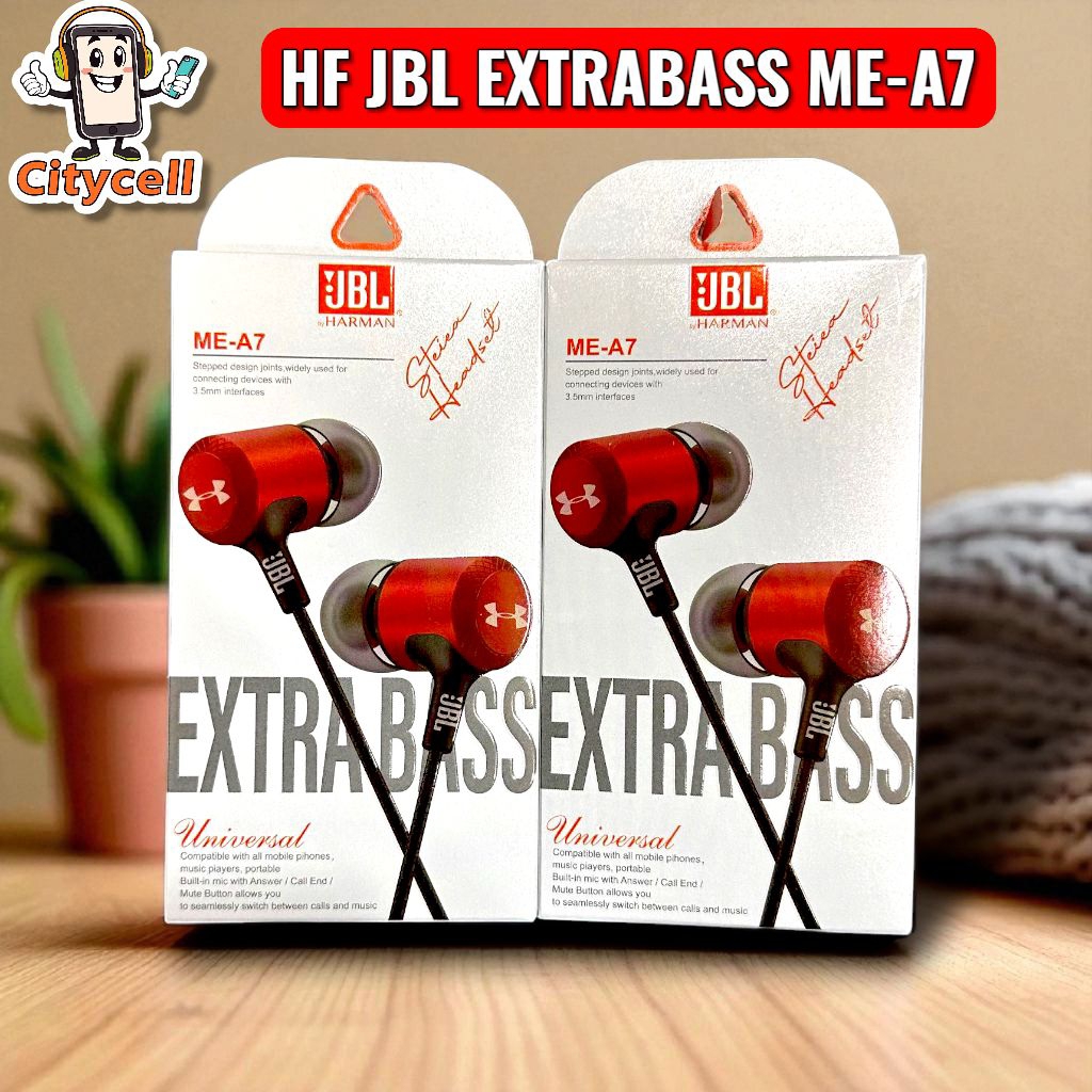 Headset JB-63 Earphone Stereo Kabel Kuat Bass Mantap untuk Android JACK 3.5MM