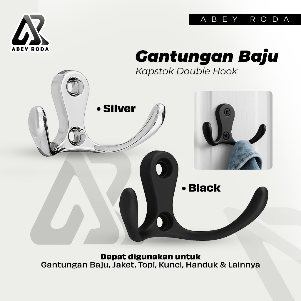 Kapstok Gantungan Baju Double Hook