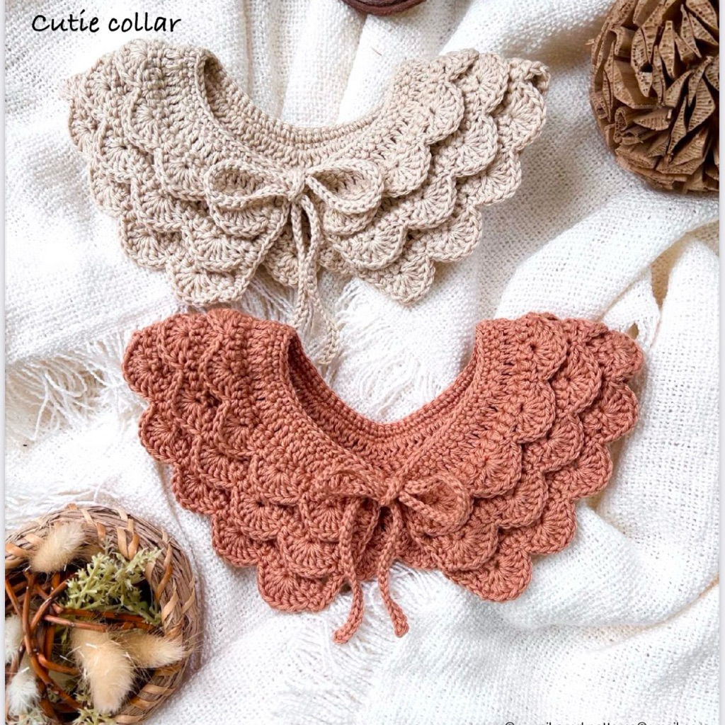 Cutie Baby Collar | kerah rajut bayi, baju bayi, accessories bayi, aksesoris bayi, kalung bayi, sepa