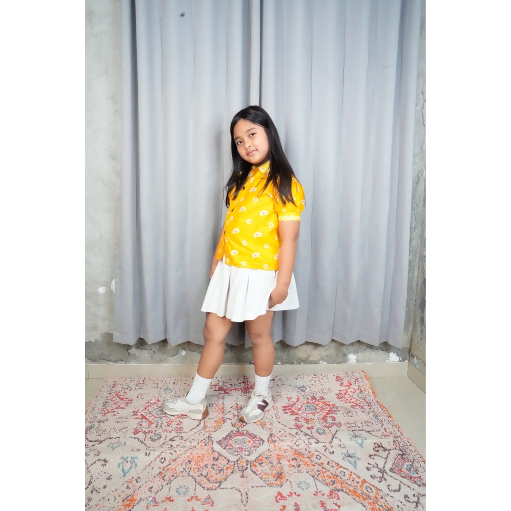 Batik anak perempuan kekinian - atasan batik anak sekolah