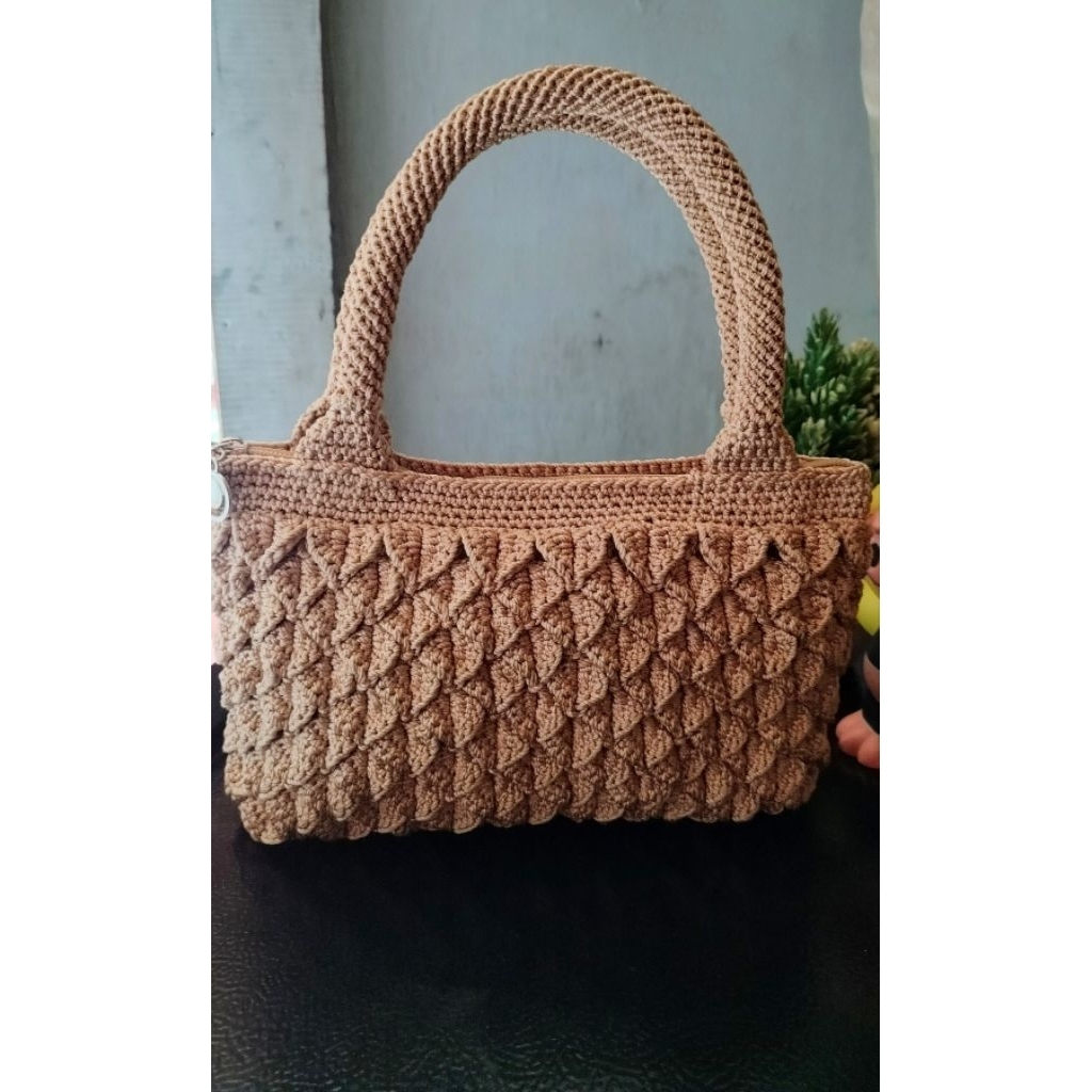 Tas jinjing/hand bag motif crocodile