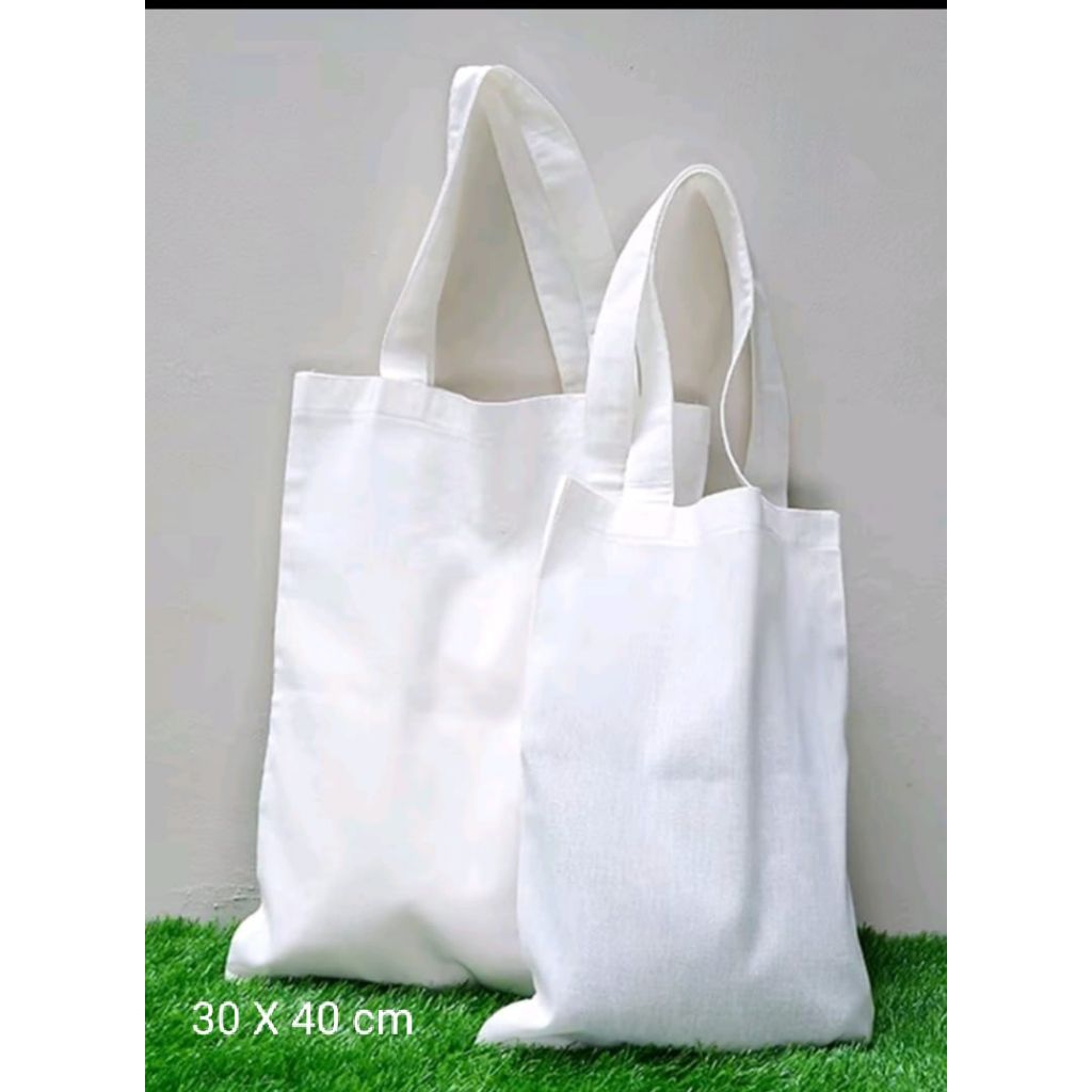 Tote Bag Kain Blacu Putih Polos(ukuran 30x40 cm)