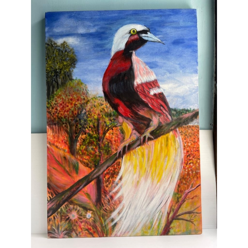 Hiasan dinding lukisan Cendrawasih