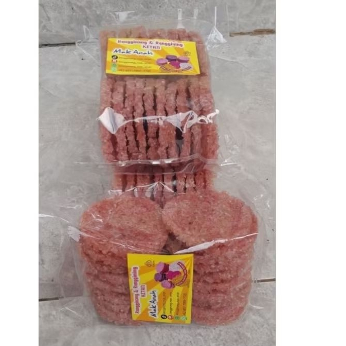 rengginang besar mentah rasa terasi