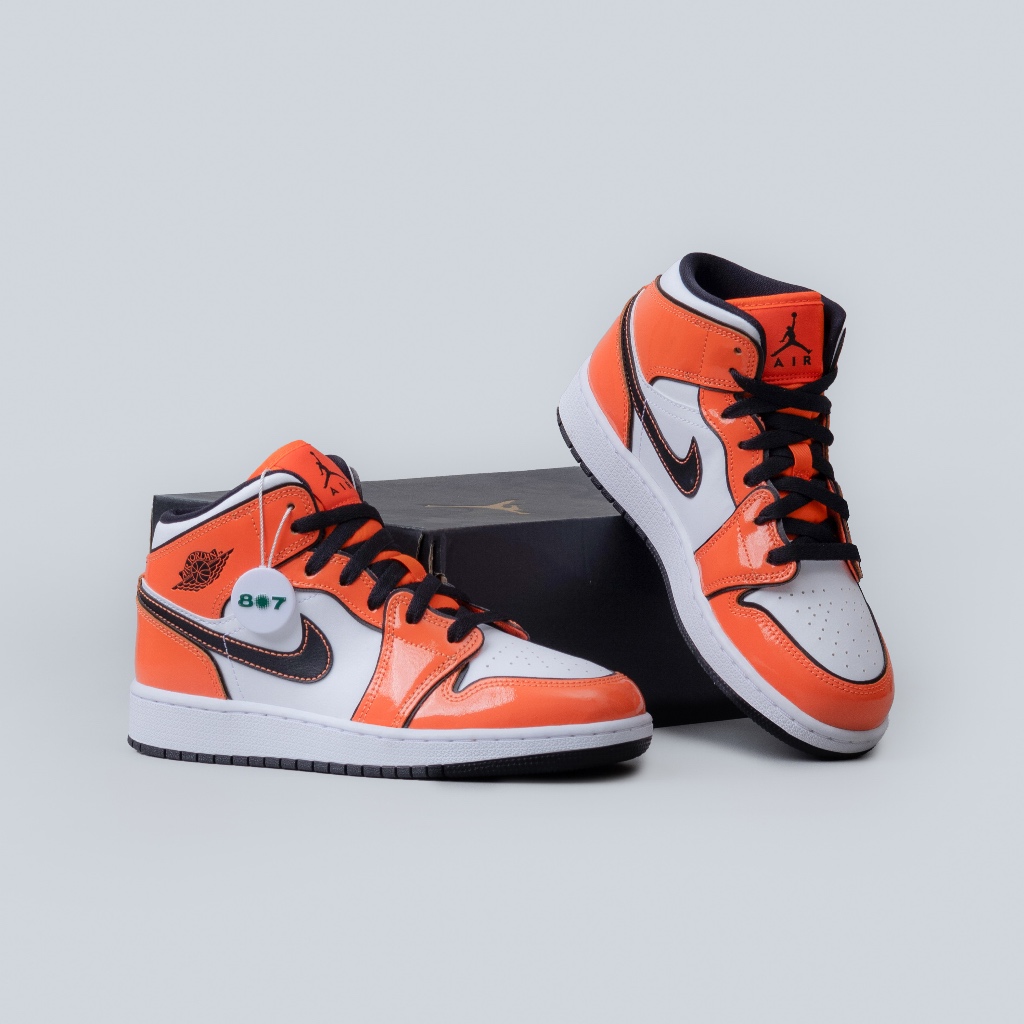 Air Jordan 1 Mid Turf Orange GS Women
