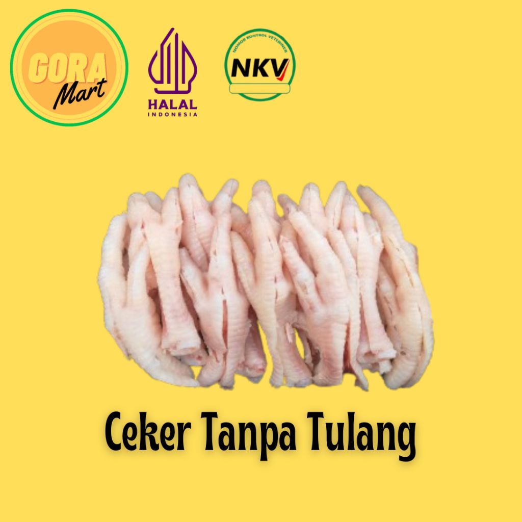 

Ceker Tanpa Tulang 500gr Halal dan NKV/CEKER TANPA TULANG (TANPA CAMPURAN AIR)