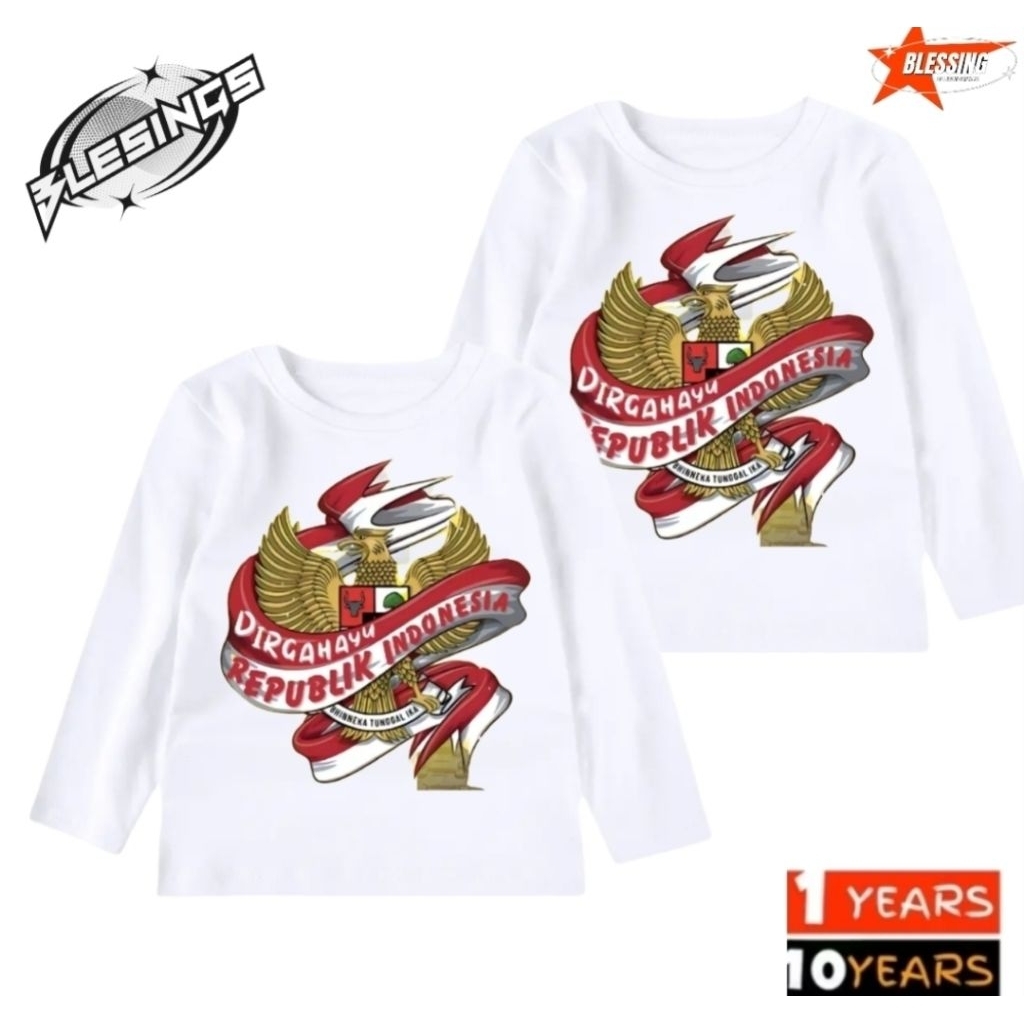 kaos anak 17 Agustus katun /kaos anak 17 Agustus 2025 /kaos anak 17 Agustus /kaos anak kemerdekaan /