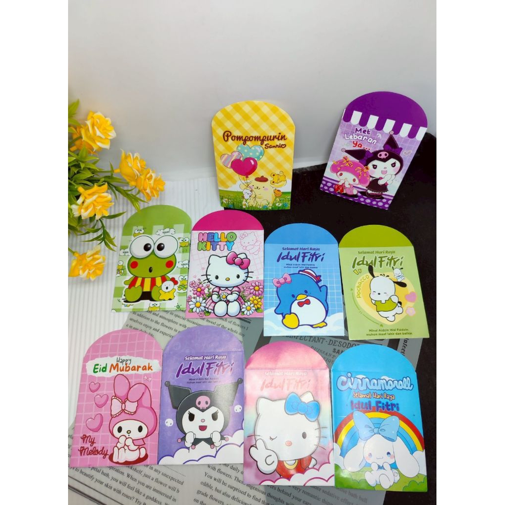

Murah!!! 100 pcs Amplop Lebaran Labubu 10 Pak Amplop Lebaran Siap Pakai Motif Sanrio Amplop Lebaran Idul Fitri Dengan Gambar Karakter
