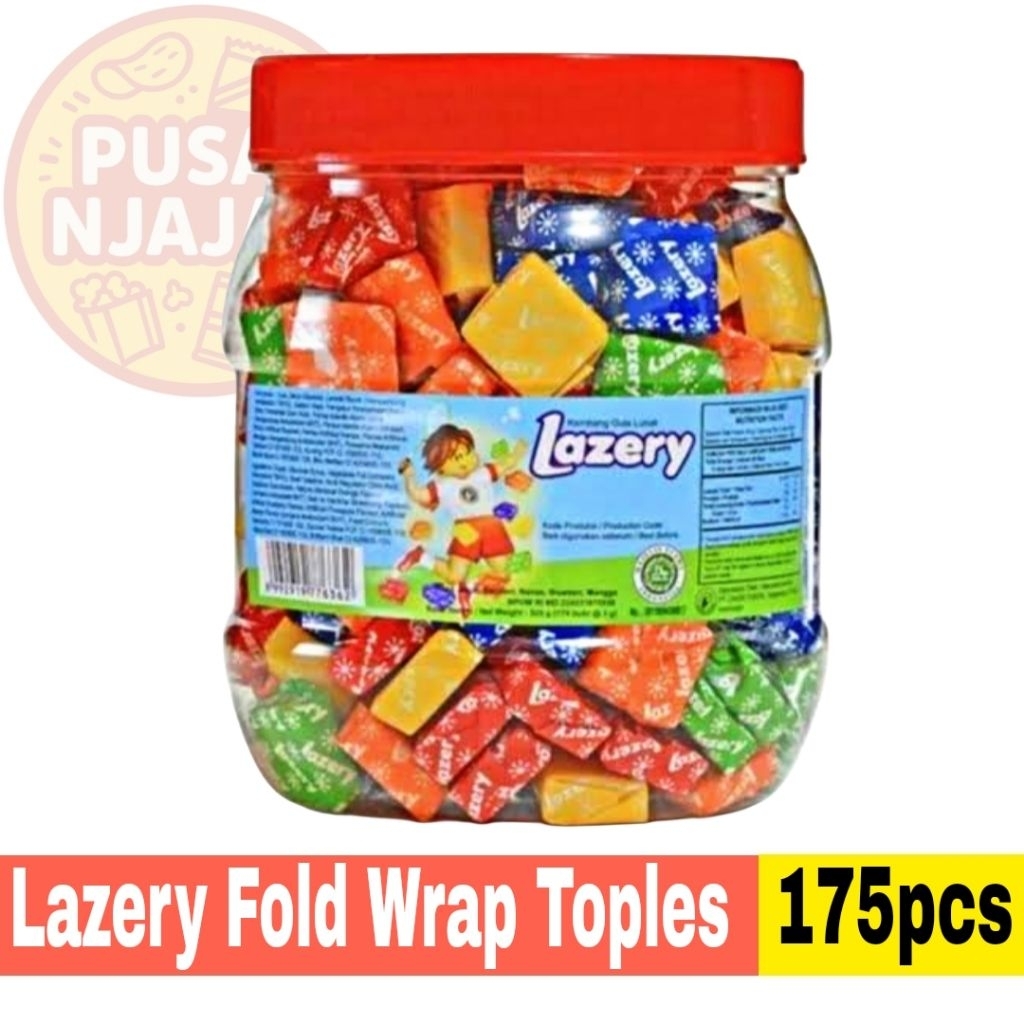 

Permen Lunak Lazery Fold Wrap Toples isi 175pcs / 525gram