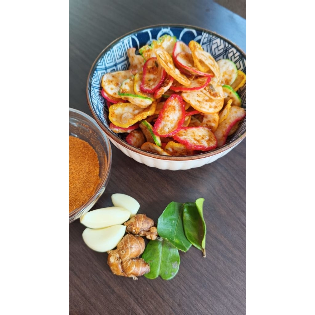 

seblak kering bantet pedas daun jeruk, makaroni bantat
