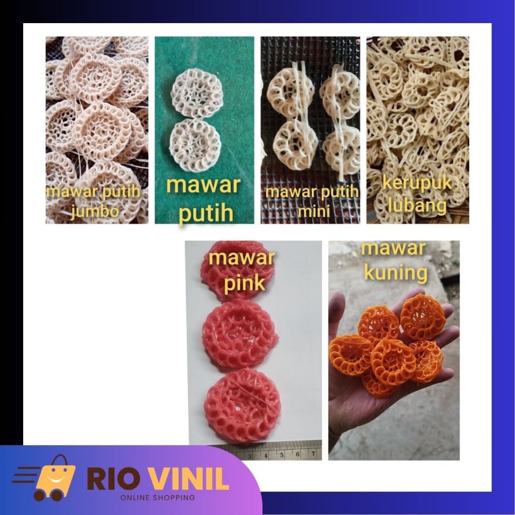 

Kerupuk Mentah Mawar Mentah Kemasan 1 Kg Berbagai Varian