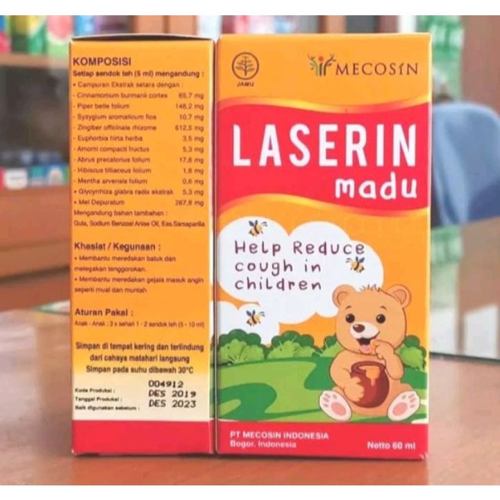 Laserin Madu Obat Batuk Herbal Untuk Anak / Obat Batuk Anak / Obat Batuk Anak Manis / Obat Herbal