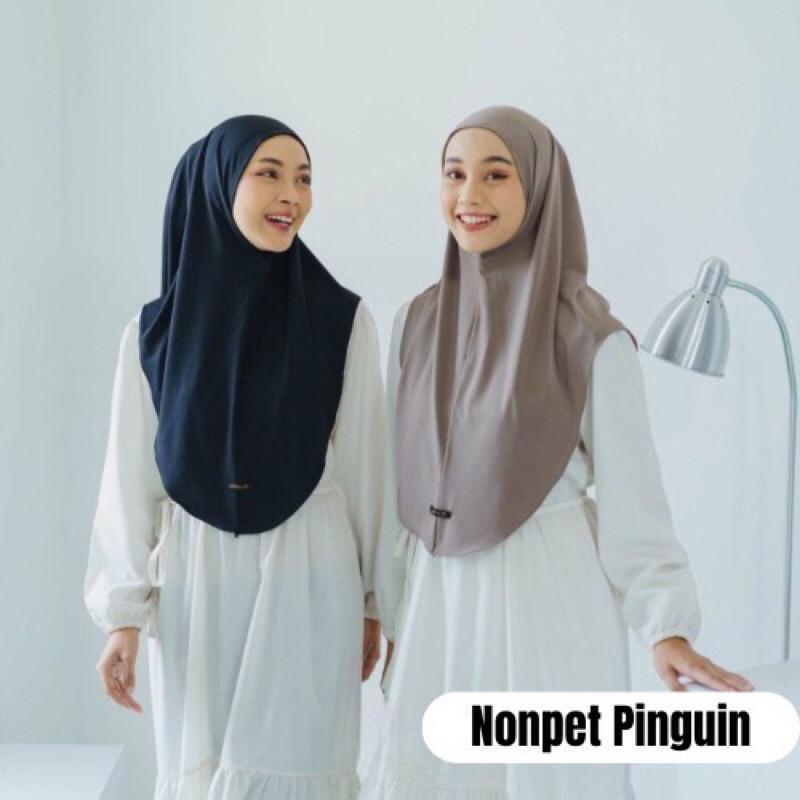 Hijab Instan Malay Non Ped Dewasa - Bergo Siria Tanpa Ped Dewasa Simple - Putih