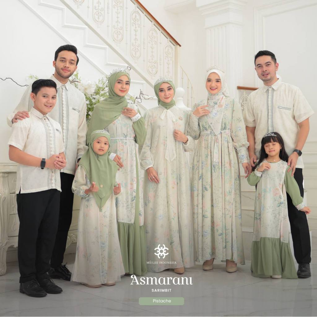 MEILEE - Asmarani Sarimbit Series Pistache Seragaman Keluarga