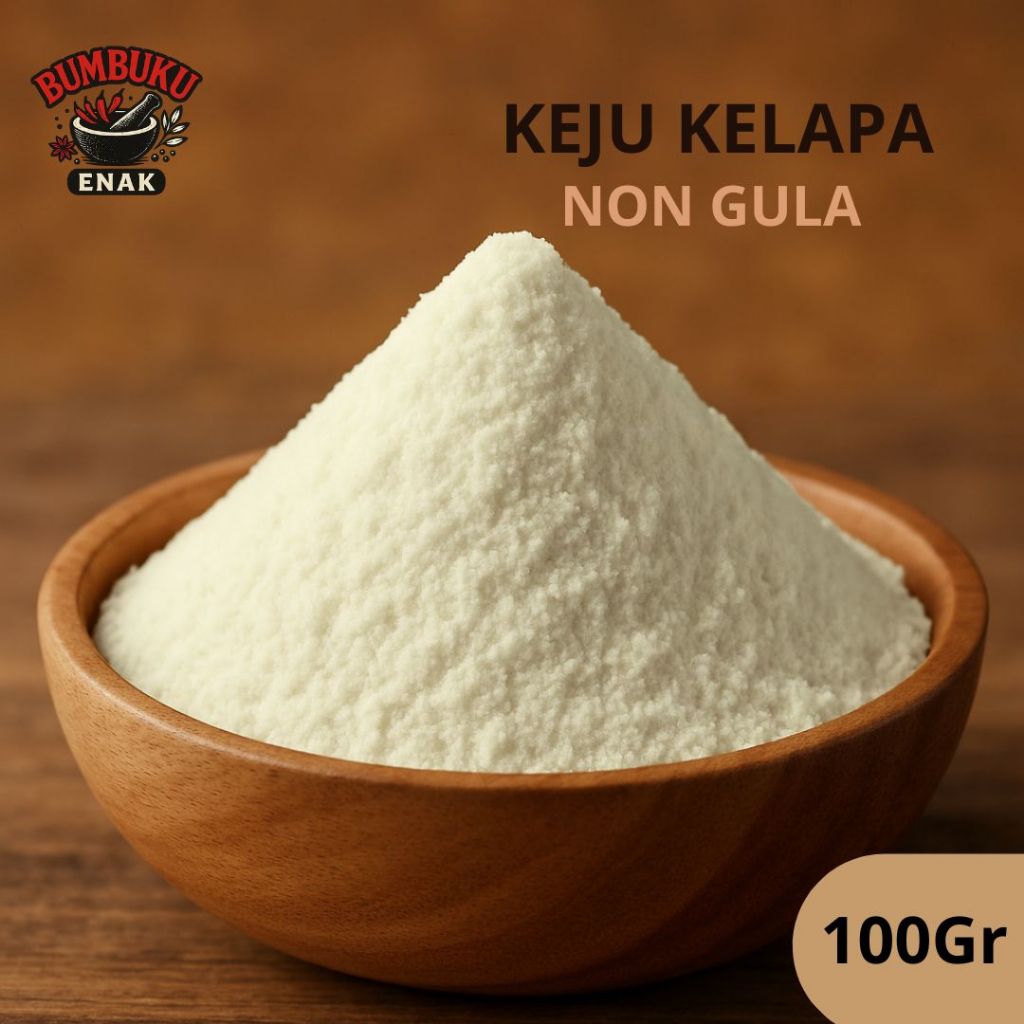 

Bumbu Tabur Keju Kelapa Tanpa Gula 100gr – Bubuk Minuman Gurih Manis Tropis, Sehat untuk Diet & Topping Unik