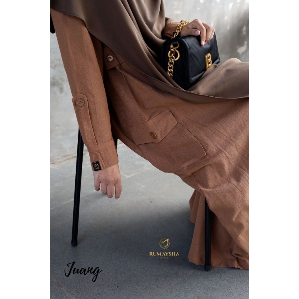 GAMIS JUANG / GAMIS BAHAN LINEN ORI BY RUMAYSHA HIJAB (HANYA GAMIS)