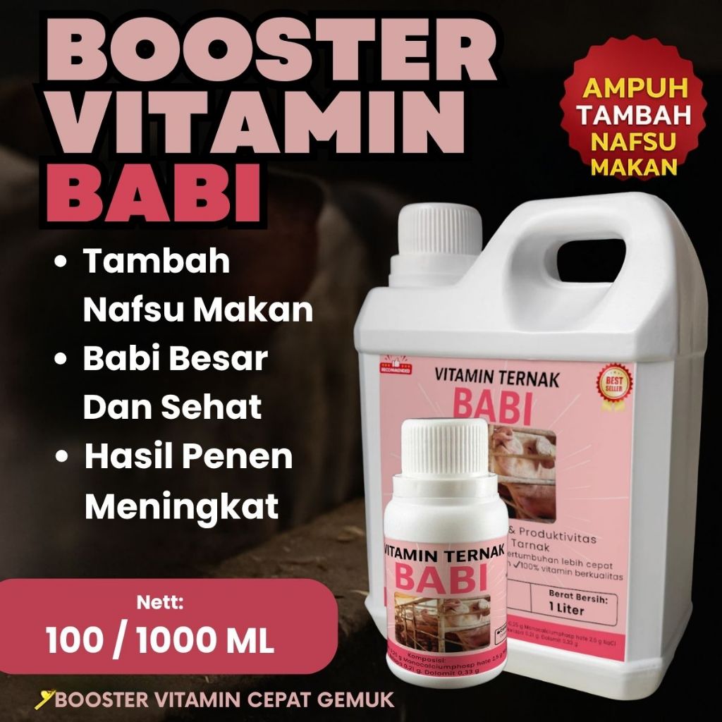 Vitamin Penggemuk Babi Nafsu Makan Naik Cepat – Obat Babi Kurus Jadi Gemuk Padat Panen Cepat