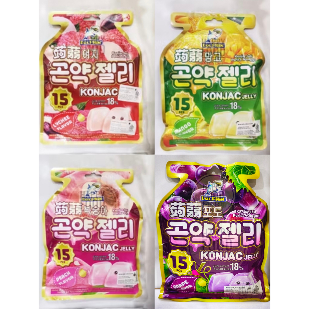 

[HALAL] CAPTAIN DOLPHIN KONJAC JELLY 300 GRAM/PERMEN JELI LUNAK VIRAL KOREA JEPANG/MANGO/PEACH/LYCHEE/GRAPE/MANGGA/ANGGUR