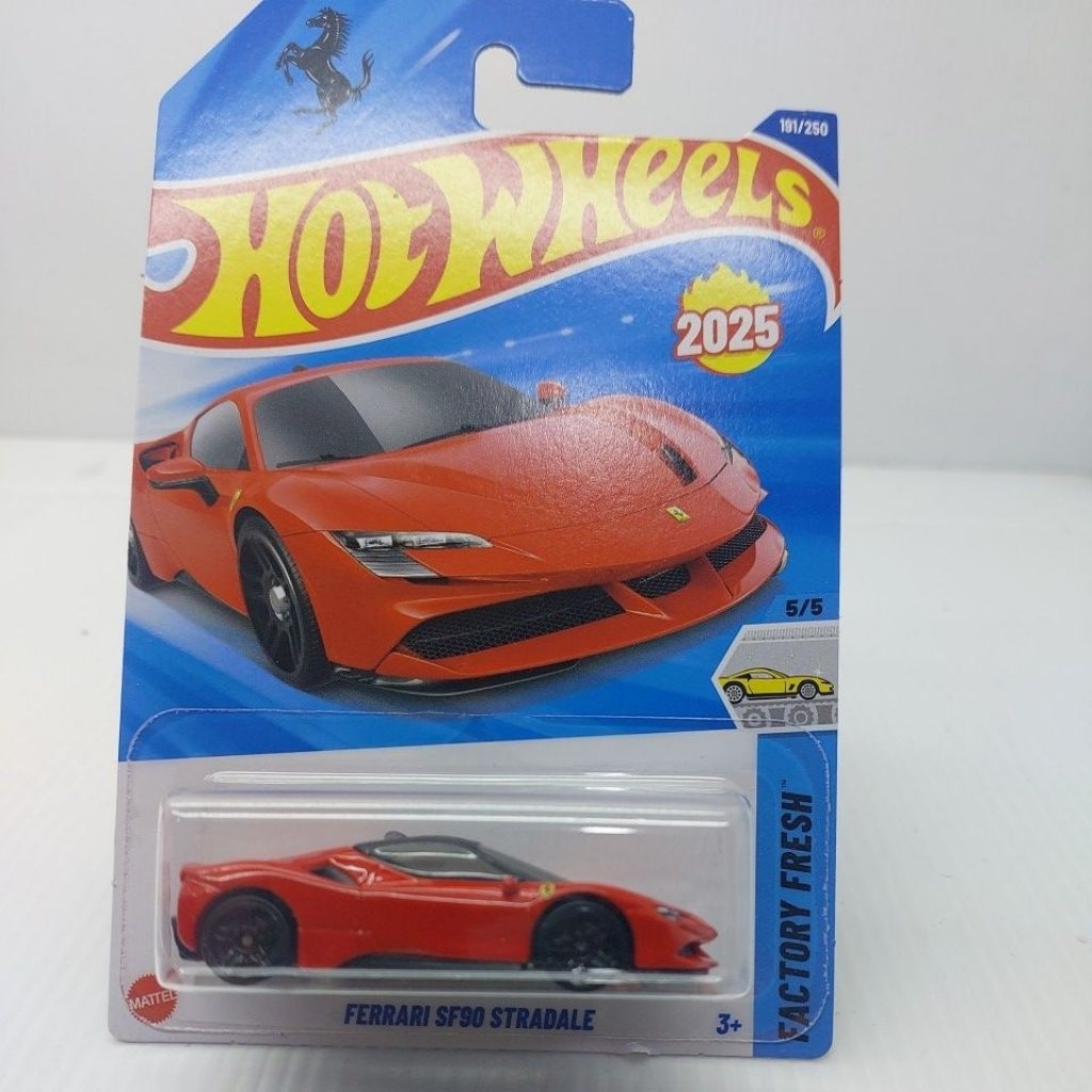 HOT WHEELS (DUS B)HOT WHEELS FERRARI SF90 STRADALE MERAH LOTE K 2025 HOT WHEELS HOT ITEM