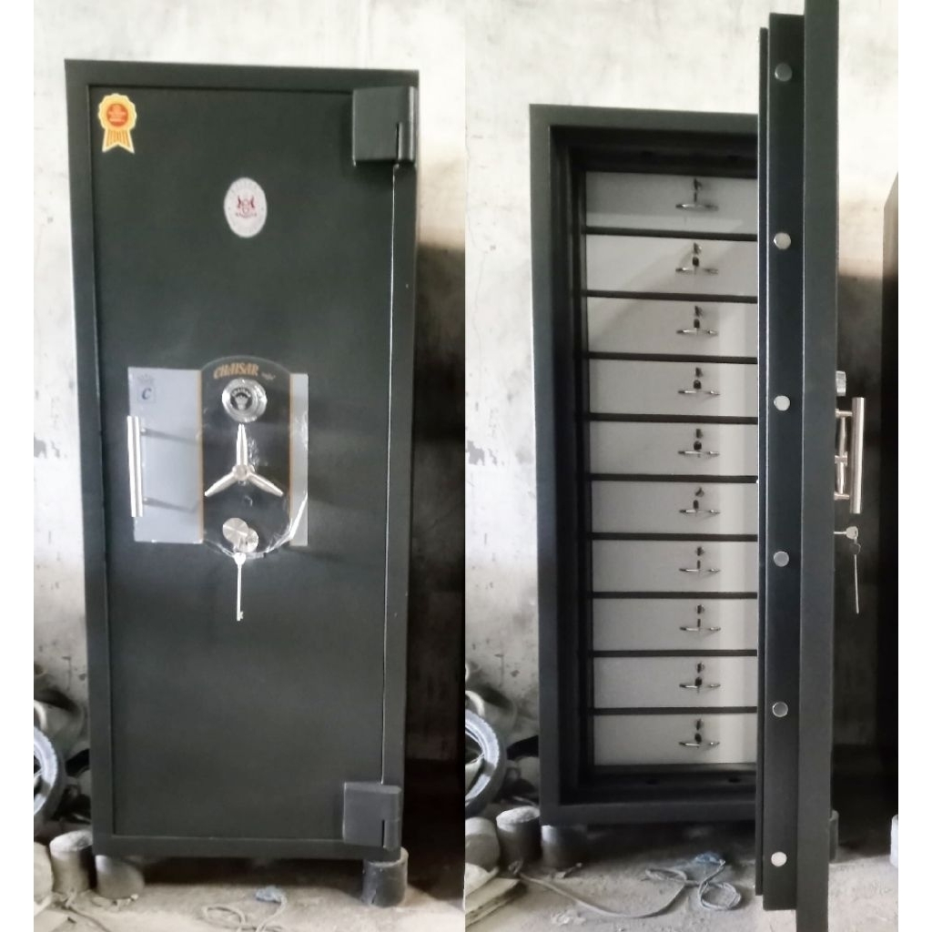 New Brankas BPKB 10 laci Chaisar Tahan Api T.180cm Brankas Besar Koperasi Brankast