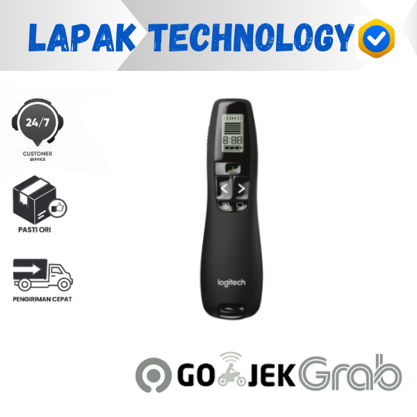 Logitech R800 Remote Pointer Presentasi Wireless Laser Hijau