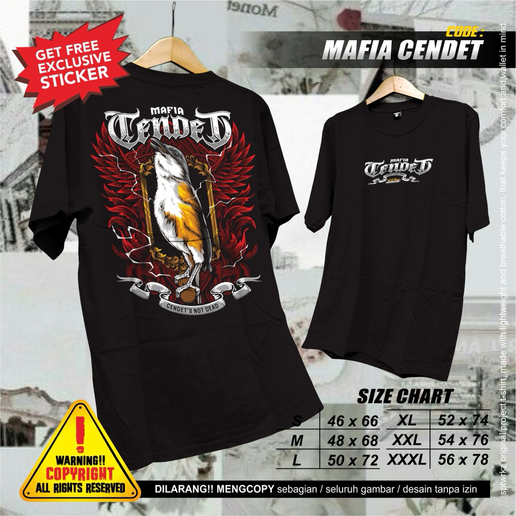 kaos-Burung cendet T-shirt-MAFIA CENDET
