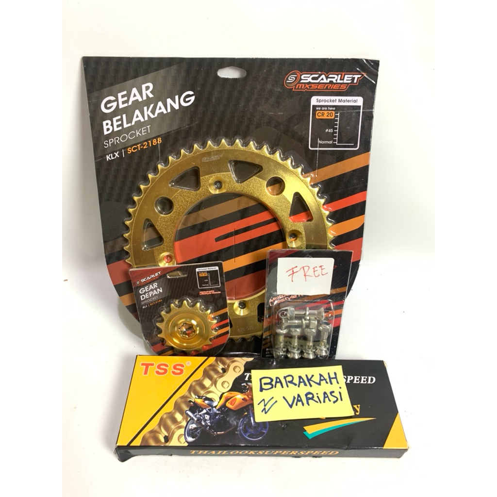 Paket gear Klx 150 Dtracker 150 gear set klx 150 dt 150 paket gir lengkap klx dtracker