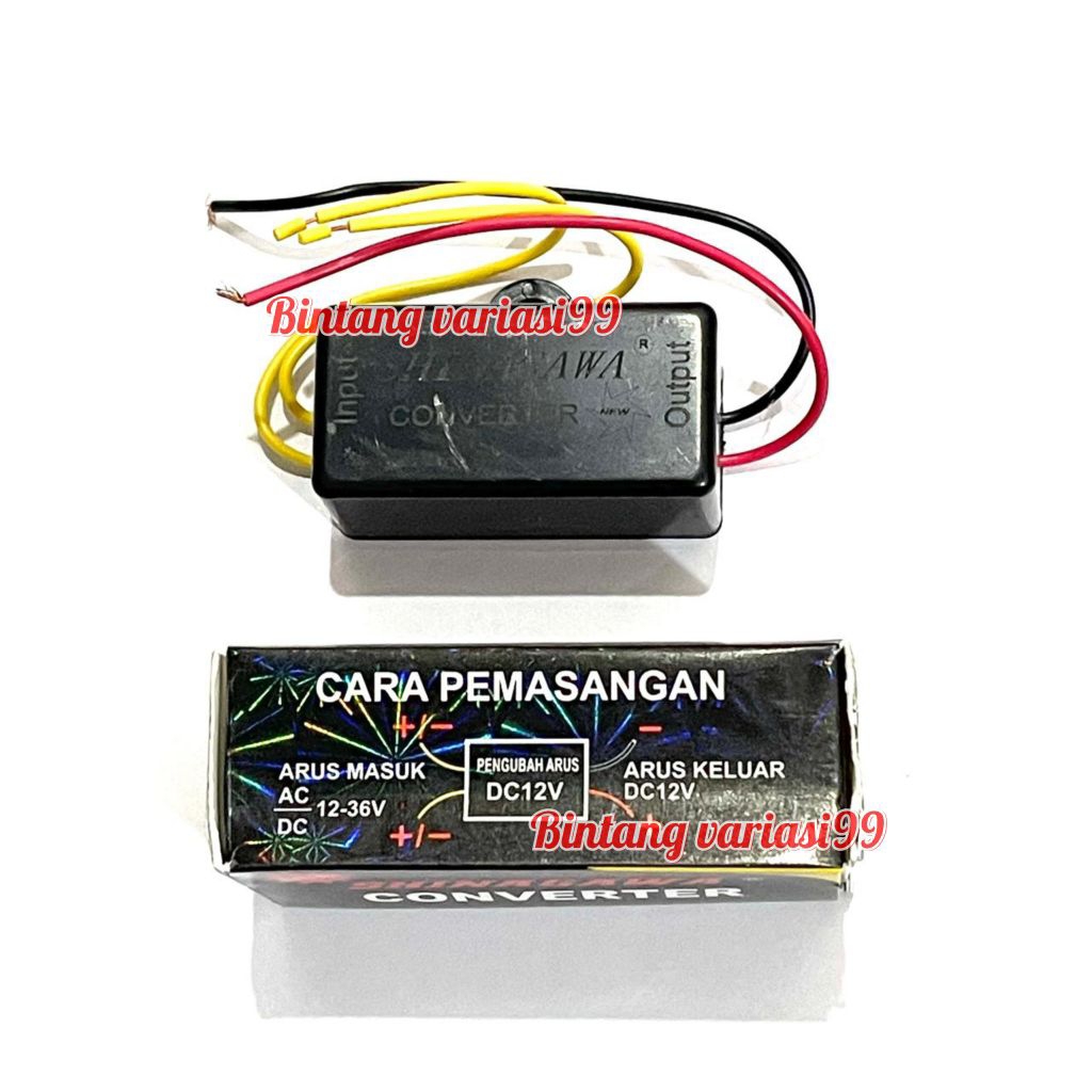 STEP DOWN SHINAGAWA CONVERTER AC DC 24V/36V TO DC 12 VOLT MODUL PENGUBAH ARUS TO DC 12 VOLT