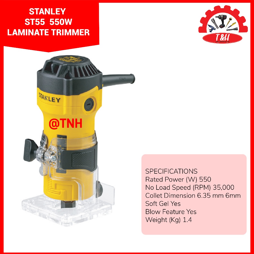Stanley Laminate Trimmer ST55 / Mesin Kayu Router 550W