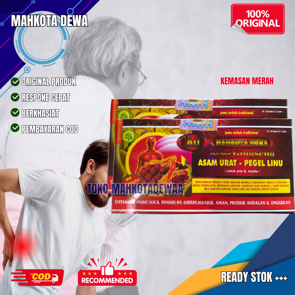 

Mahkota Dewa Merah Original Serbuk Asam Urat 30 Sachet