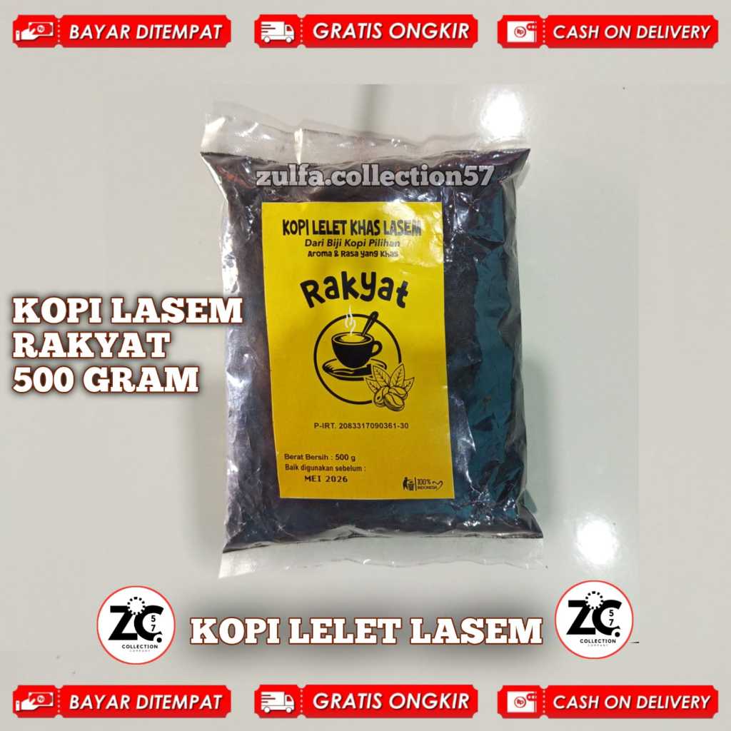 

500 GRAM PROMO KOPI LELET LASEM KOPI RAKYAT TERMURAH TERLARIS KOPI BUBUK