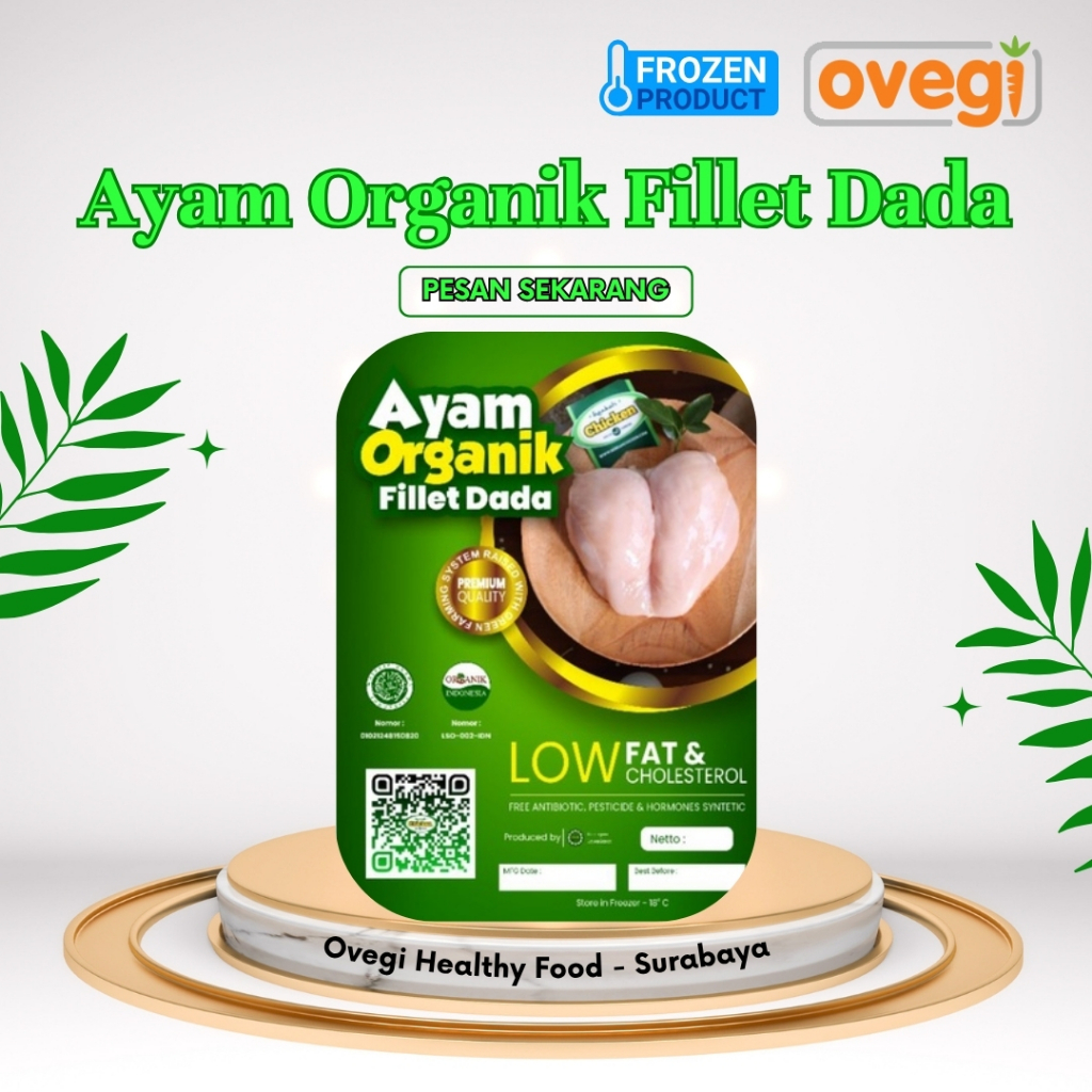 

AYAM ORGANIK FILET DADA 1 KG/FILLET DADA ORGANIK/AYAM ORGANIK BERKAH CHICKEN