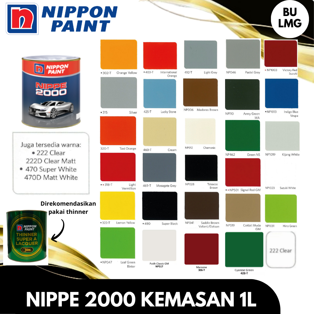 NIPPE 2000 NIPPON PAINT 1 KG || CAT DUCO || CAT MOBIL || NIPPE 1 KG || NIPPON PAINT