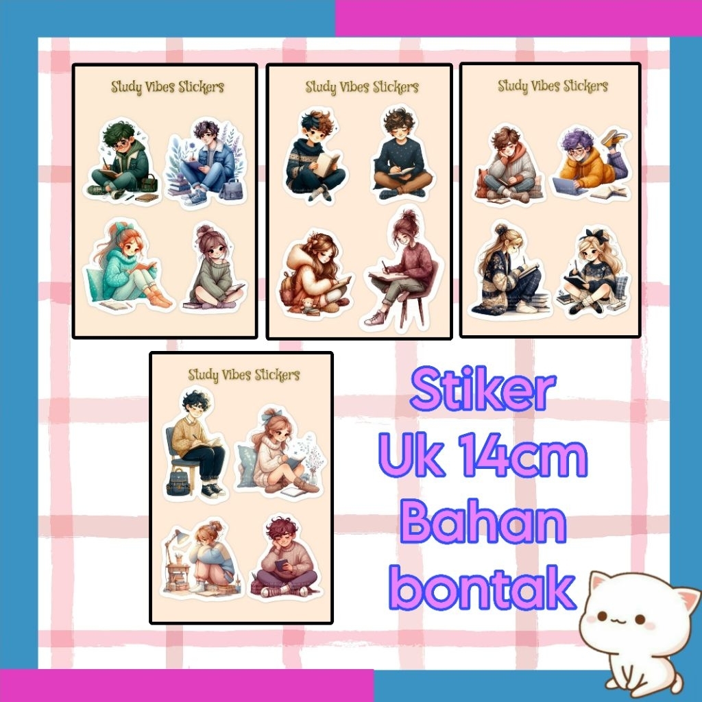 

stiker study viber stiker gril and boy
