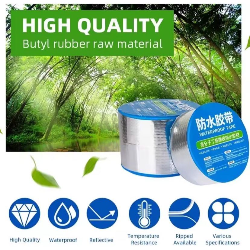 [ALUMINIUM TAPE WATERPROOF / LAKBAN ANTI BOCOR / LAKBAN ANTI BOCOR / ALUMINIUM FOIL PEREKAT TAPE / L