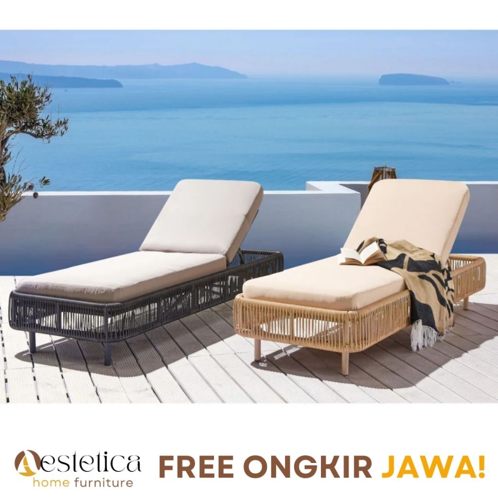 (FREE ONGKIR JAWA) OSINI SUN LOUNGER / SUNBED / KURSI KOLAM RENANG By Aestetica Furniture