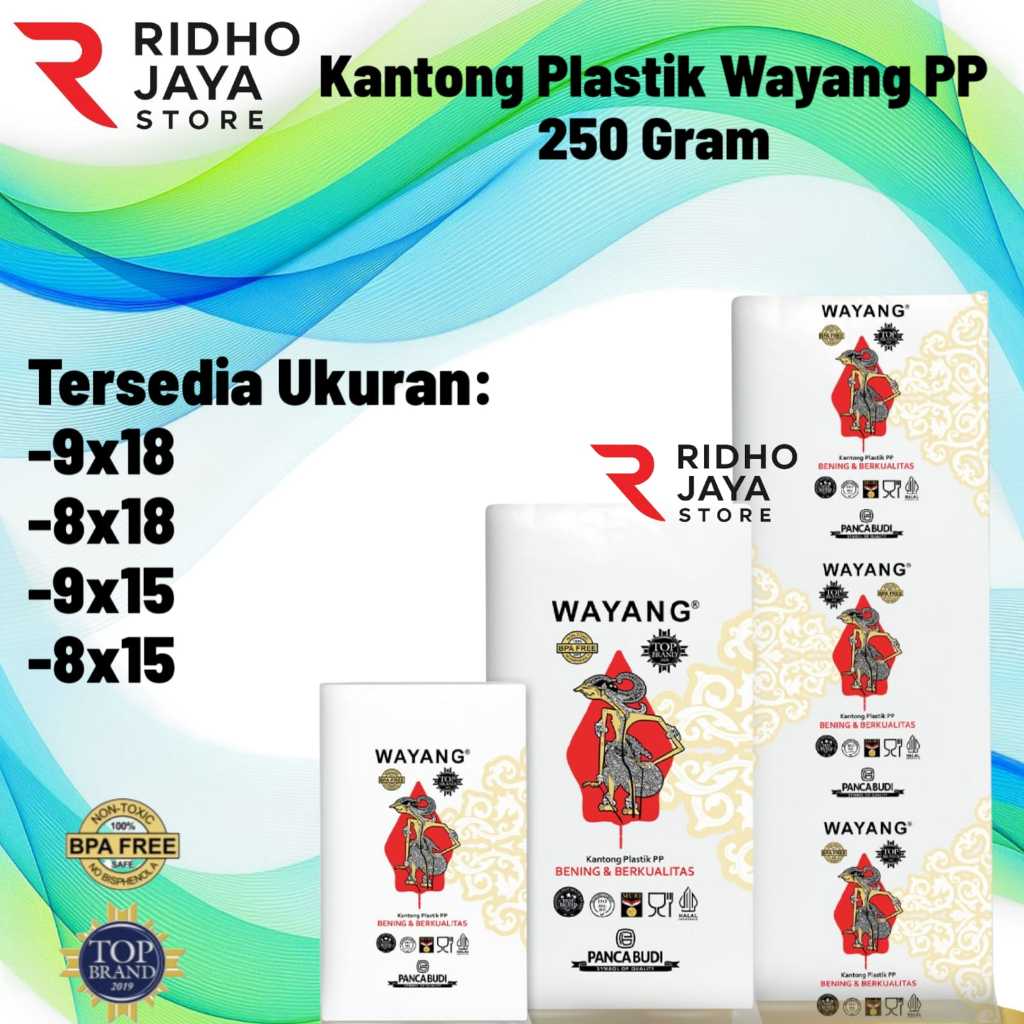 Kantong Plastik PP Wayang UK 8x15/9x15/8x18/9x18 Bening