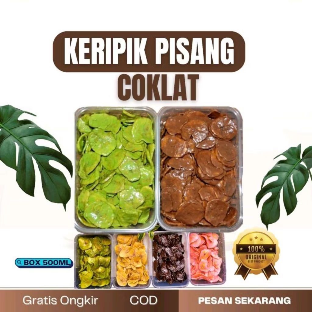 

PROMO!!! Keripik Pisang Lumer Box 500ml isi 175gr Berbagai Rasa