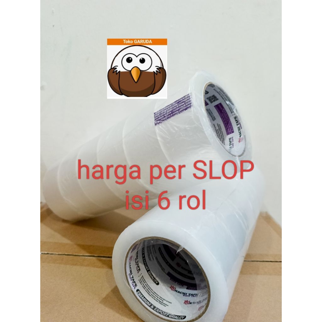 

Lakban Nachi BENING 1 SLOP ISI 6ROL (CORE UNGU, TERPANJANG)