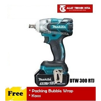 MAKITA DTW300RTJ mesin pembuka baut baterai DTW 300 RTJ cordless impact wrench