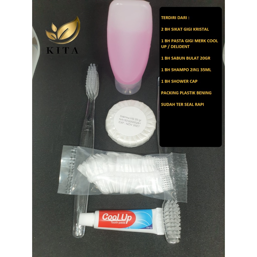 DENTAL KIT  ( KRISTAL AMENITIES DELUXE PAX ) ; PACKING PLASTIK BENING