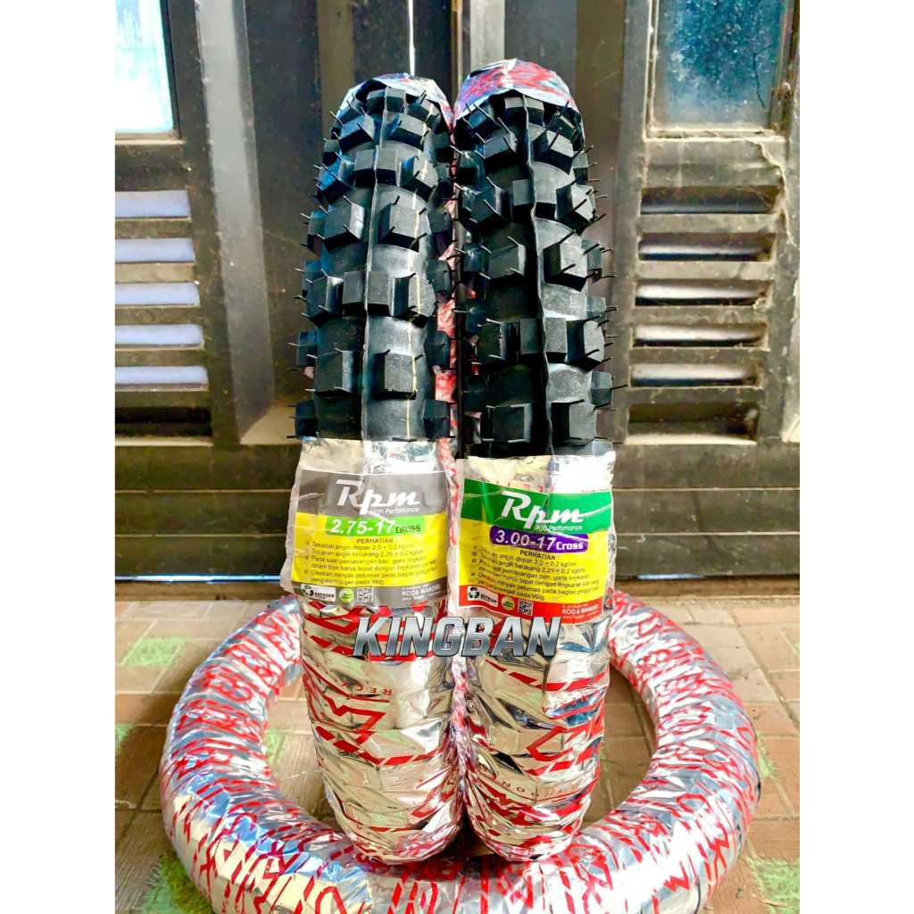 SEPASANG BAN CANGKUL/CROSS RPM 275-17 DAN 300-17 RING 17 ban rpm cros 275-17 dan 300-17 ring 17 ban 