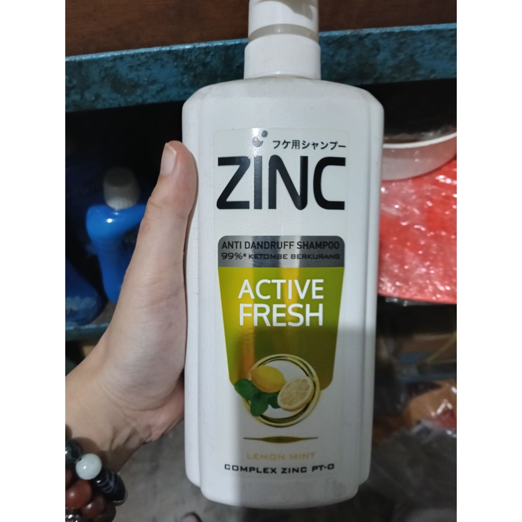 ZINC SHAMPOO REFRESHING ACTIVE FRESH 680ML. ANTI DANDRUFF SHAMPOO 680ML. ZINC LEMON. SHAMPOO ZINC