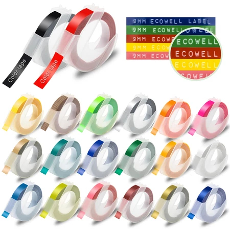 

Refill Tapes Laber Maker merk Motex dymo Cidy emboss 3m x 9mm