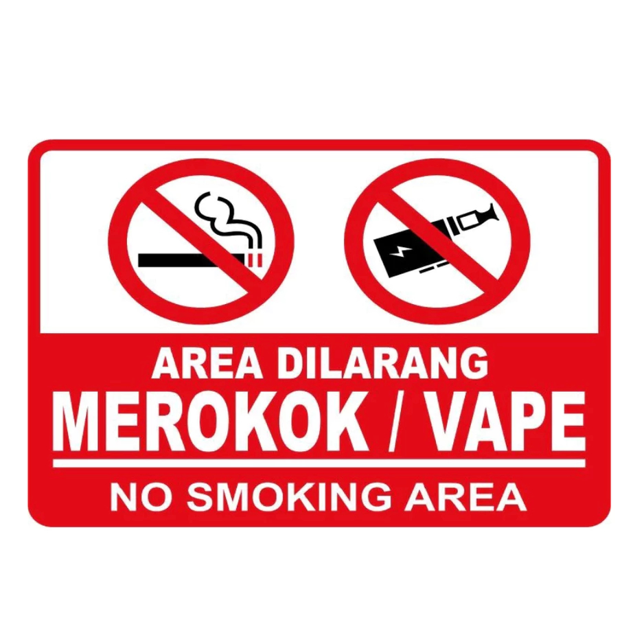 

STIKER NO VAPE 10x15 cm DILARANG MEROKOK NO SMOKING VAPE RAMBU PERINGATAN BAHAYA