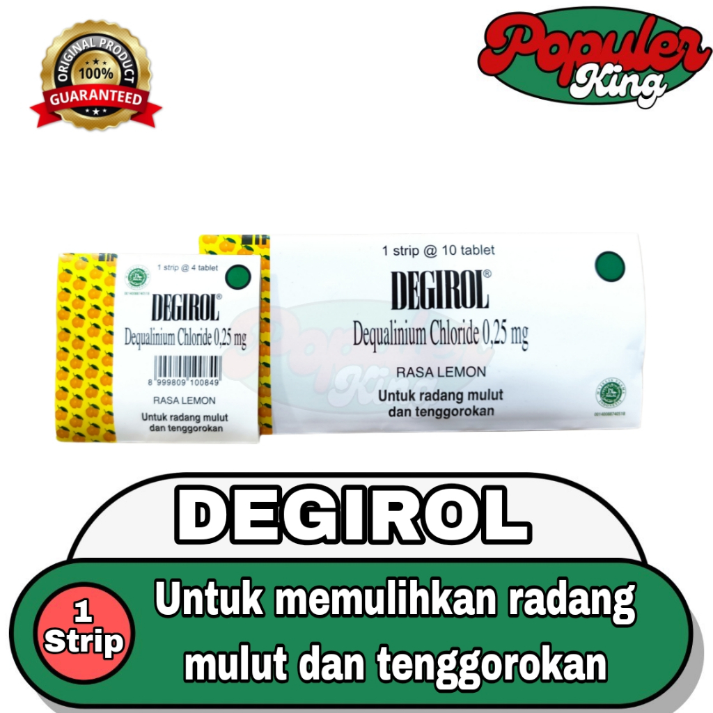 Degirol Strip Tablet Hisap / Obat Sariawan Ampuh
