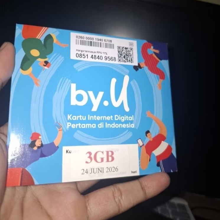 Kartu Perdana TELKOMSEL  BYU 3GB (NASIONAL)