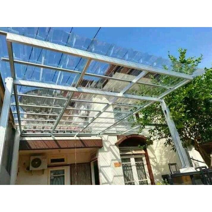 Kanopi solartuff transparan minimalis